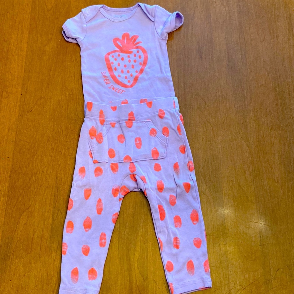 Purple strawberry outfit!